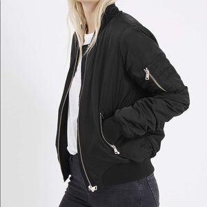 Topshop Black Bomber Jacket